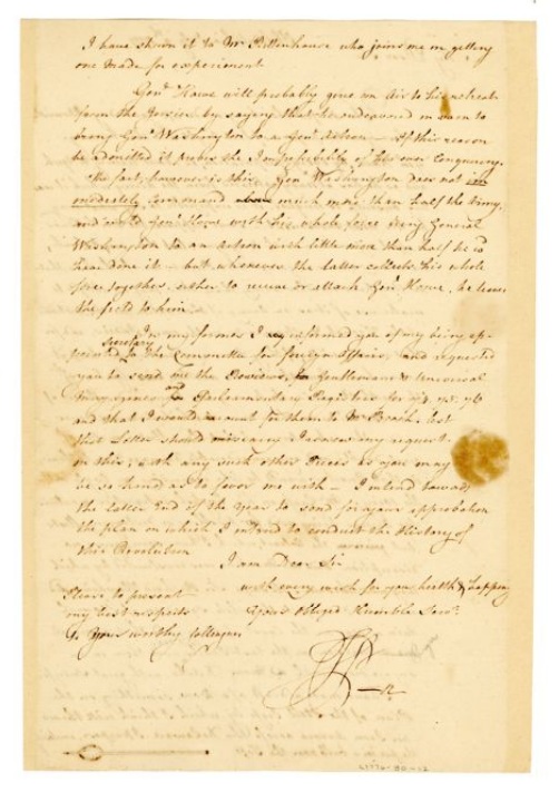 to Benjamin Franklin , 1777 July 09