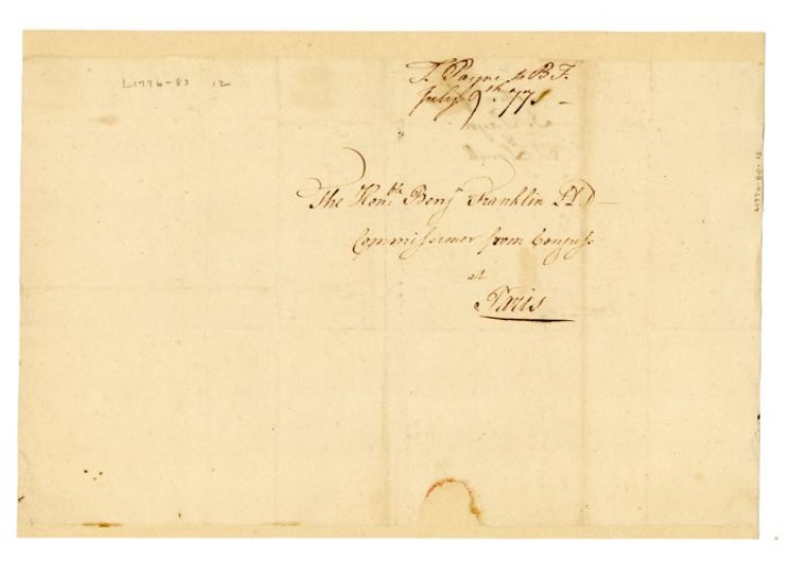 to Benjamin Franklin , 1777 July 09