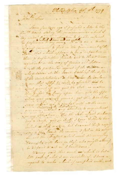 to Pennsylvania Supreme Executive Council, 1779 October 11(2)