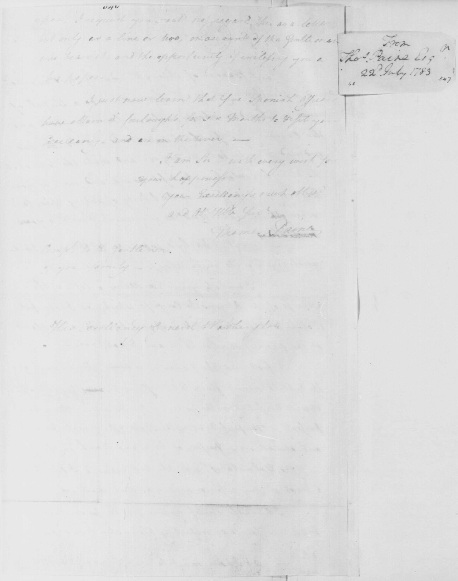 Thomas Paine to George Washington, July 22, 1783