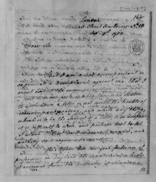 paine to jefferson 9-9-1788