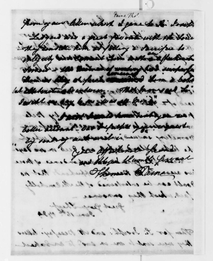 paine to jefferson 6-18-1789