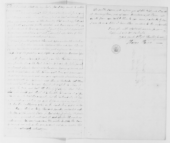 to George Washington, July 21, 1791