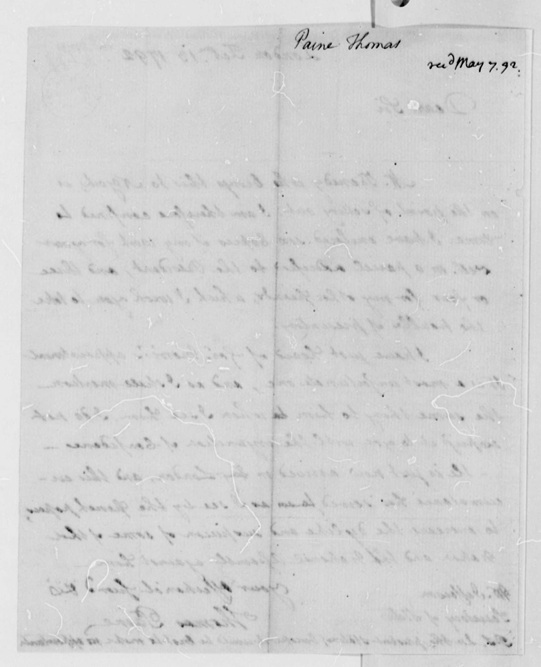 paine to jefferson 2-13-1792