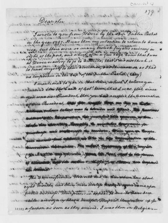 paine to jefferson 10-1-1800