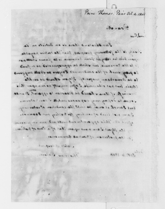 paine to jefferson 10-4-1800