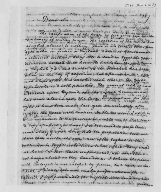 paine to jefferson 11-4-1801