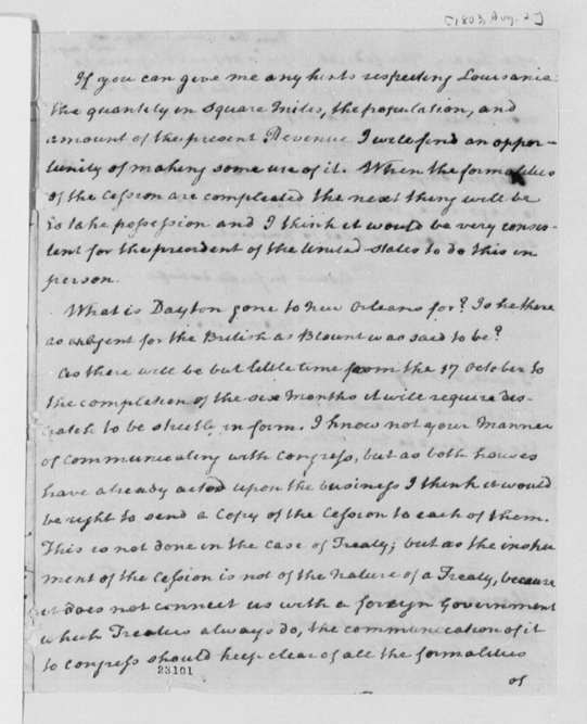 paine to jefferson 8-2-1803