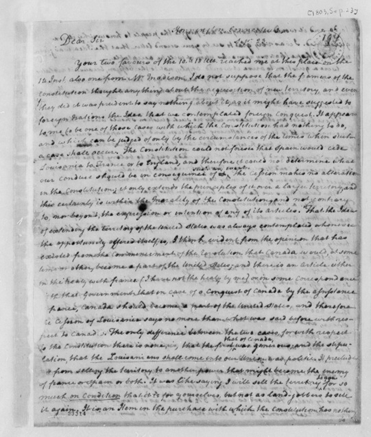 paine to jefferson 9-23-1803