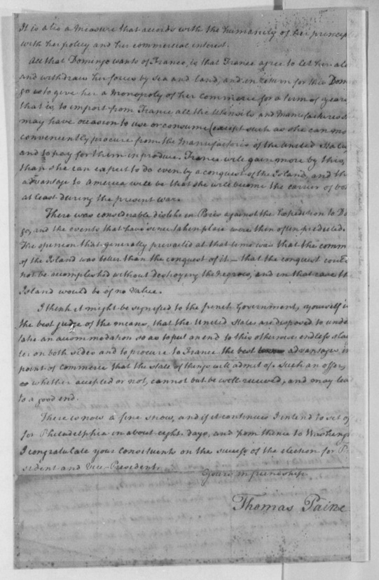 paine to jefferson 1-1-1805
