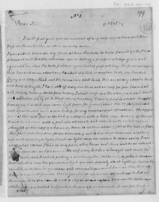 paine to jefferson 4-20-1805