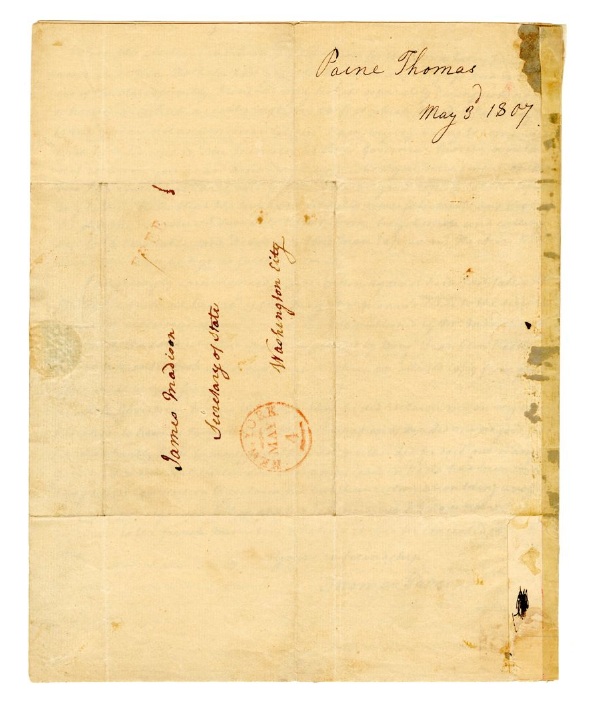 Letter from Thomas Paine to James Madison, 1807 May 3