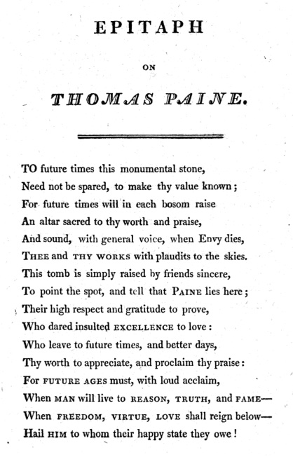 Epitaph to Paine by Rickman