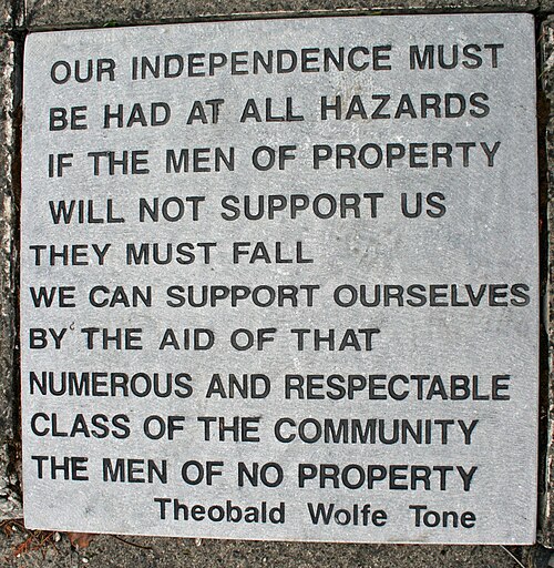 One of the inscribed flagstones on the steps leading to the grave of Theobald Wolfe Tone - link