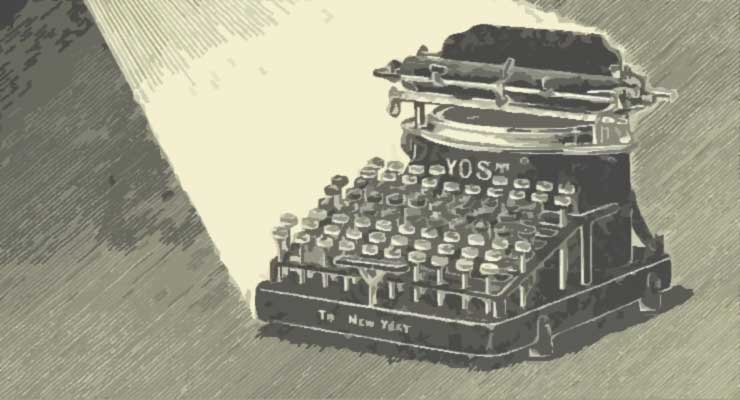 journalism typewriter art
