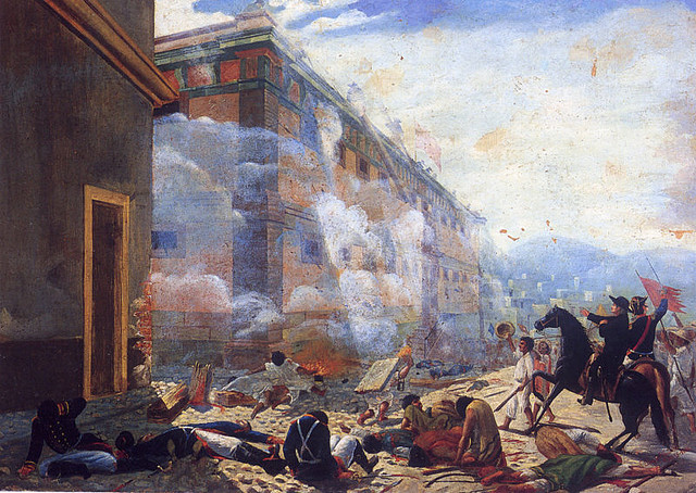 On 28 September 1810, Hidalgo led the siege of the Alhóndiga de Granaditas in Guanajuato