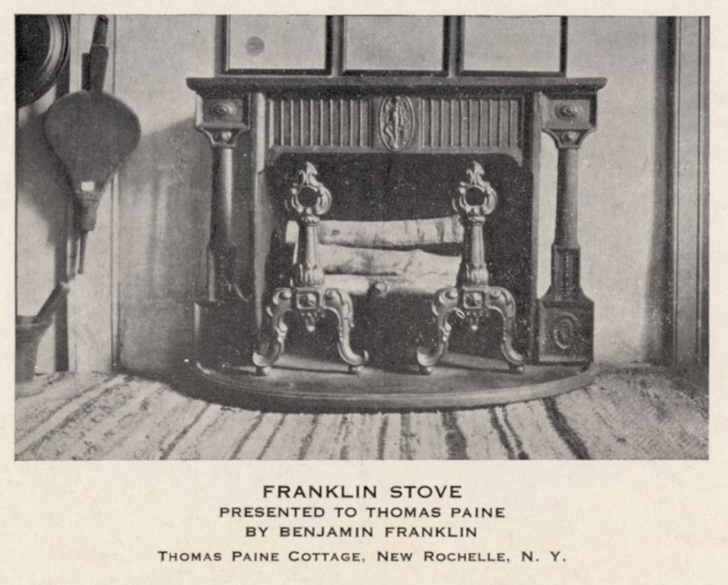 Franklin Stove presented to Thomas Paine by Benjamin Franklin now at the Thomas Paine Cottage - American Philosophical Society