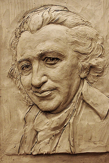 A bas relief study for Paine's face.