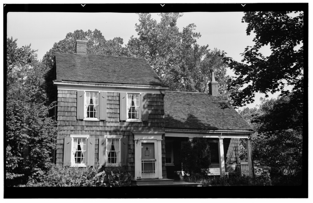 The Thomas Paine Cottage in New Rochelle, New York. The New York State Legislature awarded Paine 320 acres in New Rochelle in 1784 for his service in the Revolutionary War after confiscating the land from a British loyalist. Paine lived in this cottage from 1802 to 1806 - US National Park Service