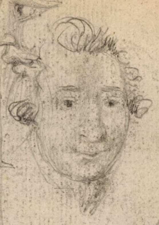 William Blake undated drawing titled "Thomas Paine" from a manuscript in his Notebook (page 74) - Wikimedia Commons