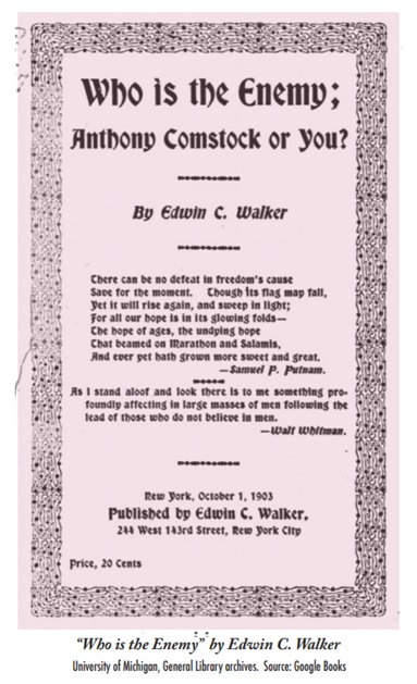 The Comstock Act of 1873 for the “Suppression of Trade in, and Circulation of, Obscene Literature and Articles of Immoral Use” was used to target freethinkers, anti-religious organizations, free speech advocates, and women’s rights groups. Many were arrested and jailed under the Comstock Act. It was in the wake of this political struggle that TPNHA was formed and led by a leading organizer against the Comstock Act and its enforcement – Thaddeus Wakeman.