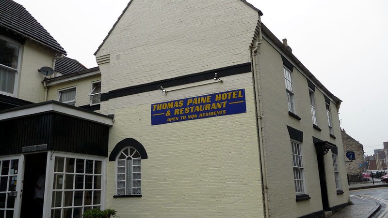 The Thomas Paine Hotel and Restaurant built on the site of Thomas Paine's birthplace in Thetford, UK - Photo by Graham Chandler