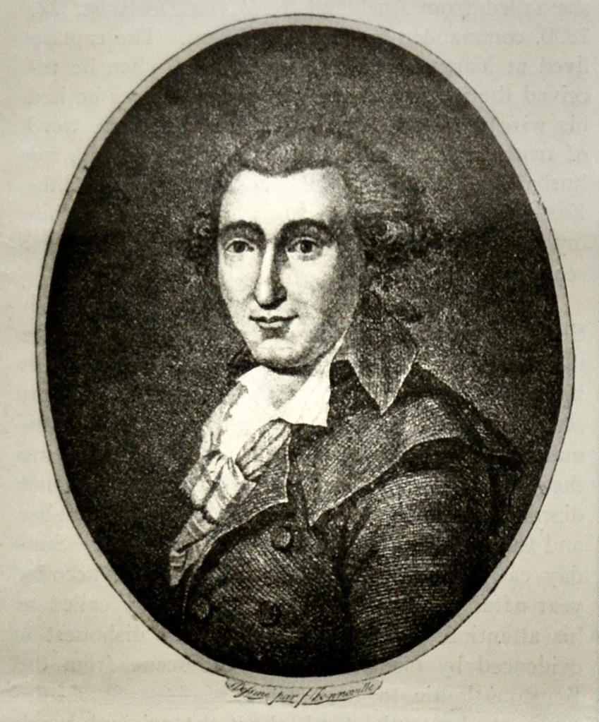Undated Thomas Paine sketch by François Bonneville, cousin of Paine's friend and ally, Nicolas Bonneville. 