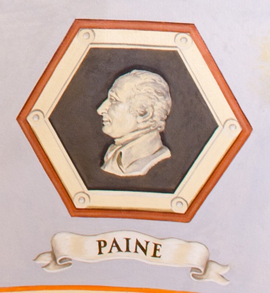 A 1973-1974 Paine image in the oil on canvas mural by Allyn Cox titled "The Library of Congress in the Capitol, 1800-1897"