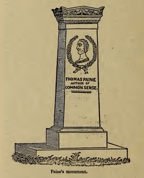 Thomas Paine grave drawing