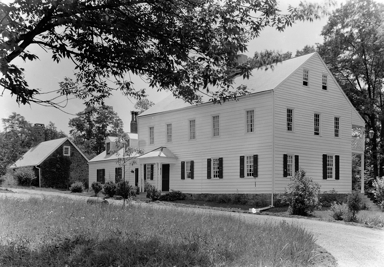 This house in Rocky Hill, New Jersey served as General George Washington's final headquarters of the Revolutionary War.  Washington stayed here from August 23, 1783 to November 10, 1783 and Paine visited him and stayed here for a short period sometime in the fall of that year.