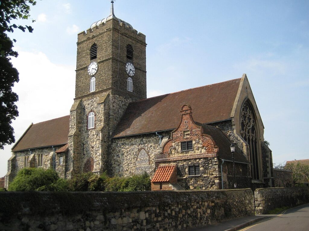 St Peters Church  in Sandwich, UK is the locattion where Paine was married to his first wife, 