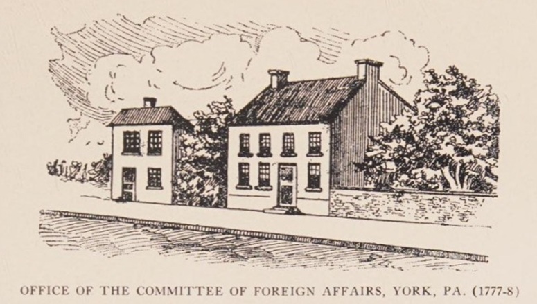 The smaller building on the left  in York was used as the office of the Committee of Public Affairs from 1777-8 during the time Paine served as secretary. The building was shared with the Board of War - The Truth Seeker