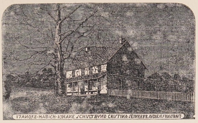 The old stone hotel and tavern at which Paine and other revolutionaries stopped on their way to and from York. The Dutch inscription speaks of the construction of the house - The Truth Seeker