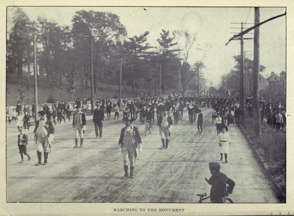 An October 14, 1905 photo from the ceremonies surrounding the rededication of the Paine monument and assignment of its custody to New Rochelle - University of California Libraries